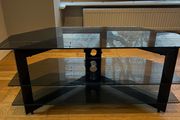 Black Glass TV Stand