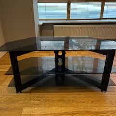 Black Glass TV Stand