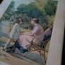 Antique edwardian mirror & pair of pictures Image 4