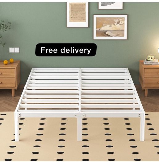 King Size Bed Frame 30.5 cm High with Rounded Corner Legs