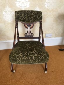 Arts and Crafts/Aesthetic Movement Nursing Chair