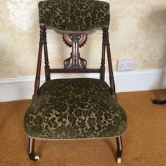 Arts and Crafts/Aesthetic Movement Nursing Chair