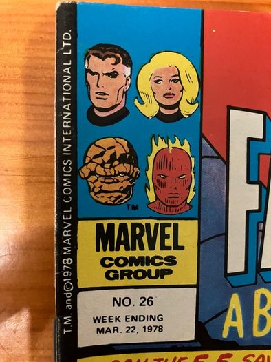 Comic: 'Fantastic Four' no. 26 (March 22,1978)