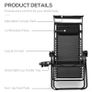 Folding Zero Gravity Sun Lounger, with Sun Canopy Image 3