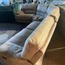 Beige corner recliner manual recliner sofa Image 7