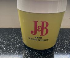 Vintage J&B scotch whisky ice bucket