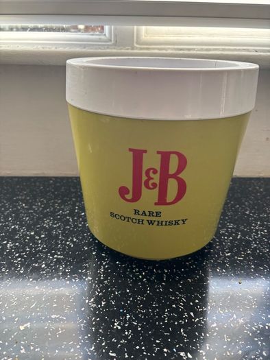 Vintage J&B scotch whisky ice bucket