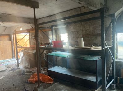 Heavy duty iron shelving