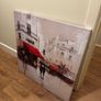 Stunning Rainy Paris Cafe Canvas Art 80x80cm Image 2