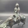 Antique Chinese Bronze of Lohan Seated On An Ox 19th Century Image 6