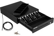 Cash Register Drawer, 33 cm 12 V, for POS System with 4 Bill 5 Coin Cash Tray, Removable Coin Compartment &amp; 2 Keys Included, RJ11/RJ12 Cable for Supermarket, Bar,