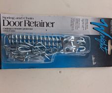 Spring and chain Door retainer. Absorbs Shock from Wind gusts