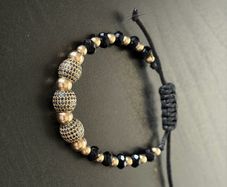 14k handmade gold bracelet unique / one of a kind