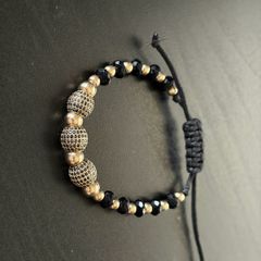 14k handmade gold bracelet unique / one of a kind