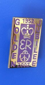 Queen Elizabeth II Golden Jubilee 2002 - a commemorative badge issued by The Girl Guides Association