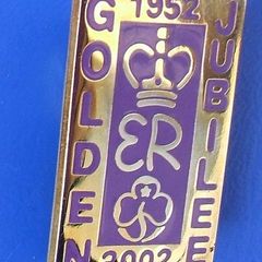 Queen Elizabeth II Golden Jubilee 2002 - a commemorative badge issued by The Girl Guides Association