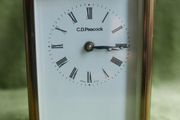 Antique C.D. Peacock. Chicago Gilt Metal Carriage Clock (works perfectly)