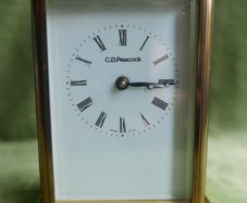 Antique C.D. Peacock. Chicago Gilt Metal Carriage Clock (works perfectly)