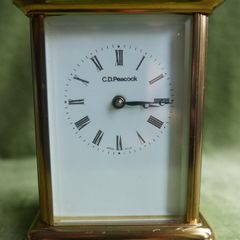 Antique C.D. Peacock. Chicago Gilt Metal Carriage Clock (works perfectly)