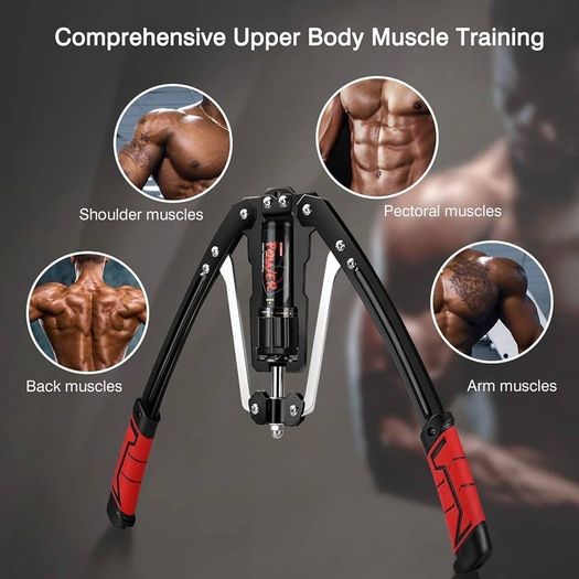 FREE EXPRESS SHIPPING Double Spring Power Twister Exercise Bar Adjustable Resistance For Upper Body Arm Strength Weight Training At Home Fitness Adjustable Resistance For Arm