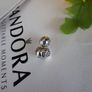 New genuine pandora sterling silver pave charm clip Image 3