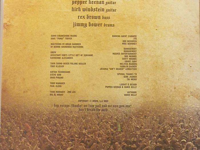 Down  Threefold Live: Diary Of A Mad Band. NEAR MINT 3 x Vinyl, LP, Album NO DVD INCLUDED