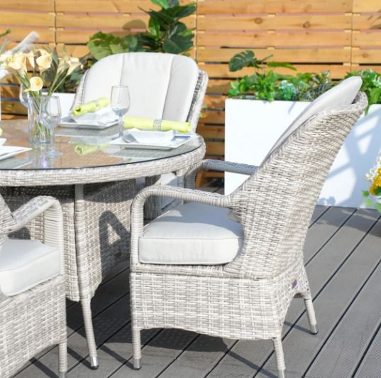 Rathwood 6 Seater Set with 135cm Round Table - Garden Chairs & Table