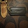 Classic Coach Signature Monogram Tote Bag Brown  Dark Brown Canvas Handbag Image 3