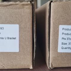 37cm White twin-slot U-brackets (box of 10)