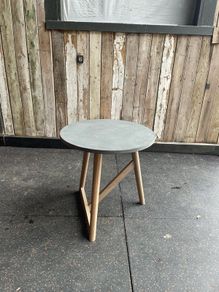 Hamar Round Side Table Grey by gallery