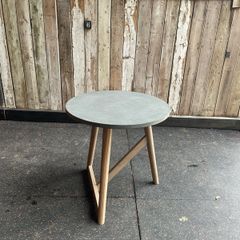 Hamar Round Side Table Grey by gallery