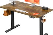 Electric Standing Desk Height Adjustable 120 x 60cm, Sit Stand Desk with 4 Memory Smart Pannel, Home Office Desk with Splice Board