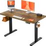Electric Standing Desk Height Adjustable 120 x 60cm, Sit Stand Desk with 4 Memory Smart Pannel, Home Office Desk with Splice Board Image 2