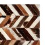 Rug Genuine Leather Patchwork 160230 cm Chevron Brown/White Image 3