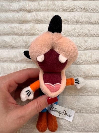 Disney Parks Store Goofy Plush Approx. 15 cm. opened mouth Used Please see photos