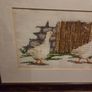 Vintage Cross Stitch "Gaggle of Geese" Framed Image 2