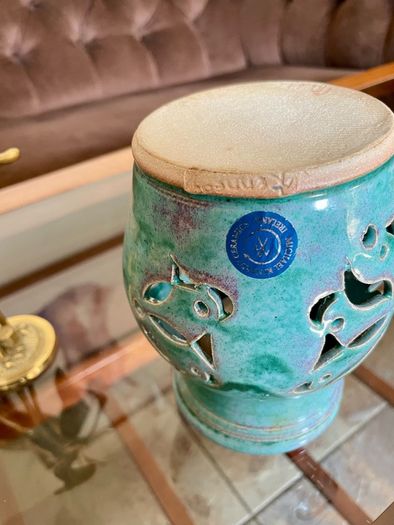 Vintage Michael Kennedy Sligo Handmade Oil Burner Turquoise Burren Blue