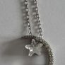 925 - Half Crescent Moon and Star - Pendant Image 4