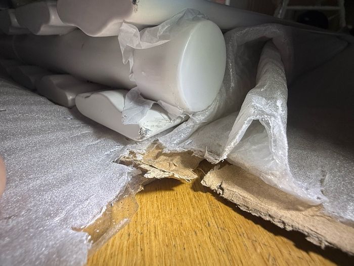 Vertical double radiator brand new (paint damaged in transport)