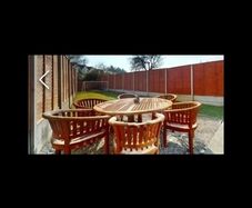 Large wooden garden table