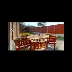 Large wooden garden table