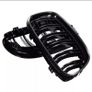 x2 Front Grilles For BMW E90 E91 Lci 2008-2011 Gloss Black Kidney Grills Image 2