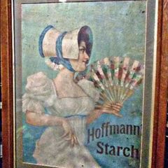 Large Vintage Framed Hoffman Starch Advertisement