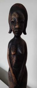 African Genuine Besmo Wooden Hand Carved Tribal Folk Art Figurine