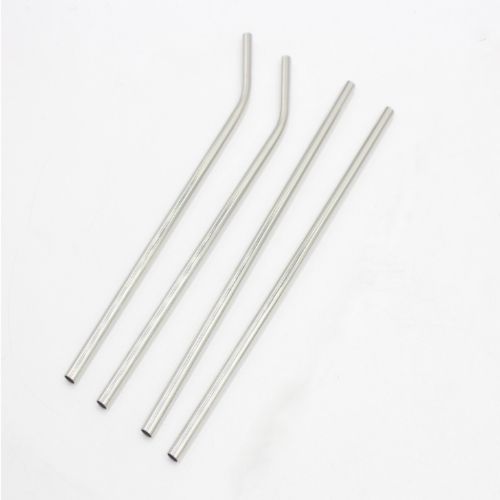 Reusable Metal Straws Stainless Steel Bent 8.5cm 5 in Pack