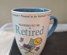 History Herald Pleased to be Retired Stoneware Mug