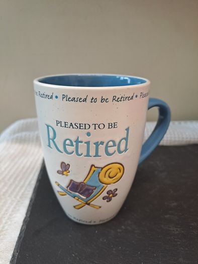 History Herald Pleased to be Retired Stoneware Mug