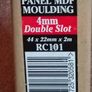 Double slot wood joining strip. MDF. 2 meters Image 3