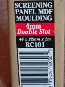 Double slot wood joining strip. MDF. 2 meters
