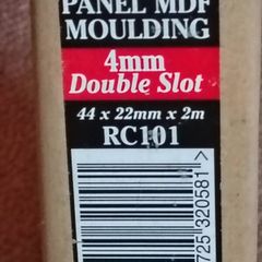 Double slot wood joining strip. MDF. 2 meters